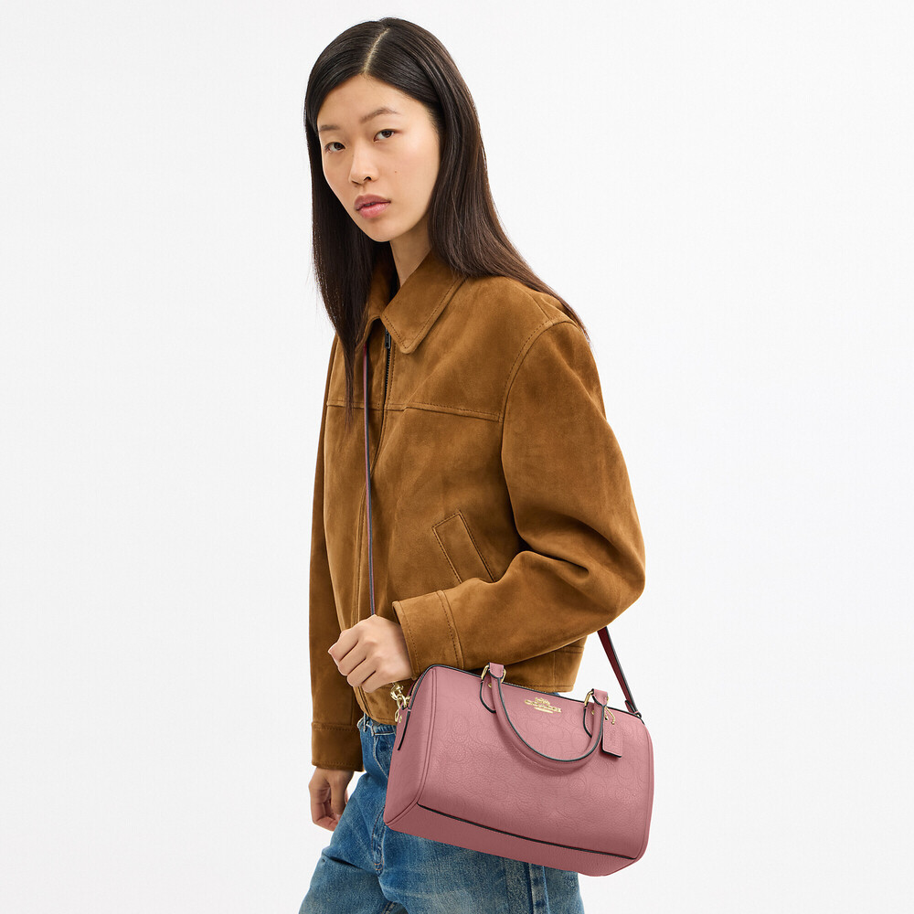 Coach Outlet Rowan Satchel Bag In Signature Leather